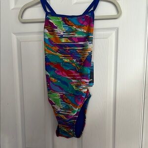 Speedo Blue and Green One Piece Swimwear
